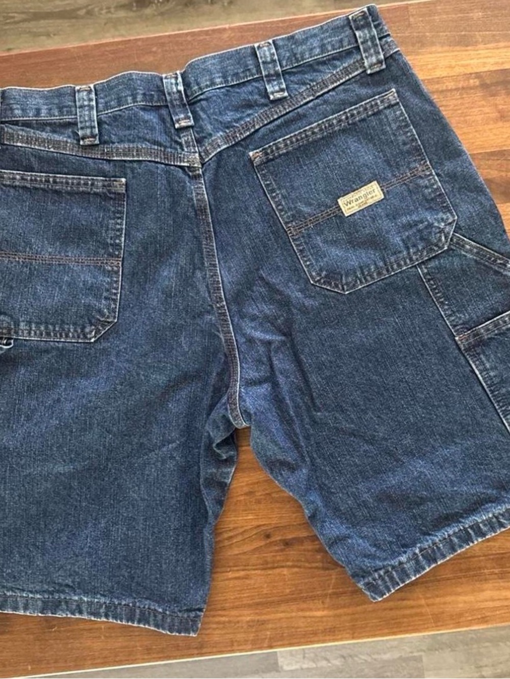 Wrangler Men’s Indigo Blue Denim Cargo Shorts